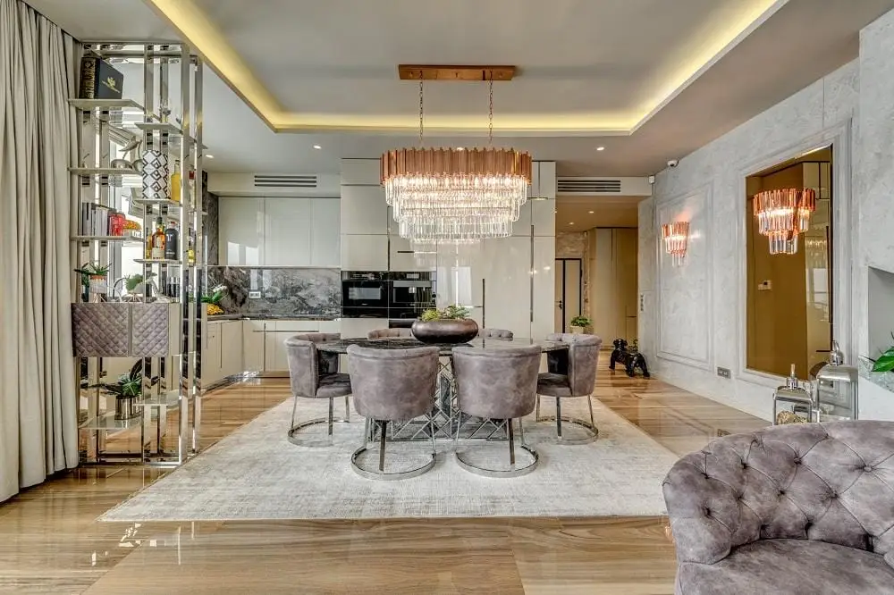 Modern dining area